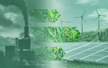 energy transition from fossil fuel to green energy.