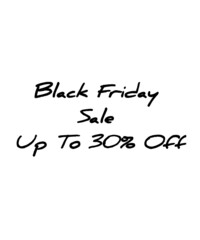 Black Friday sale upto 30 percent black sticker business icon label white background