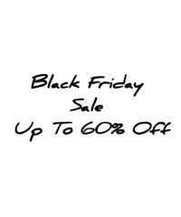 Black Friday sale upto 60 percent black sticker business icon label white background