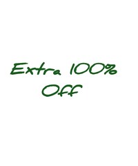 Extra 100 percent off icon business label sticker white background