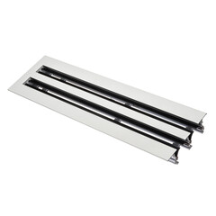 Ventilation grille for cooling and supplying fresh air to the premises. Isolated on a white background. Ventilation of kitchen, bathroom, apartment, office, bar, restaurant, warehouse.