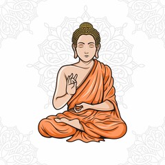 illustration Of Vesak Day or Buddha Purnima with nice and creative design illustration