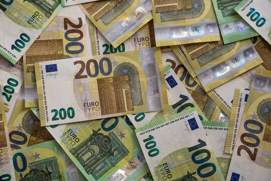 Background of all euro bills for design