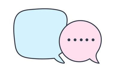 Quotes speech bubble icon. Vector illustration