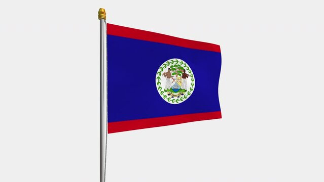 A loop video of the Belize.mov flag swaying in the wind from the left perspective.
