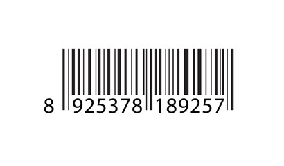 Bar code on white background. Realistic barcode icon. Vector illustration.