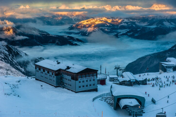 Fototapeta premium Mountains ski resort Kaprun Austria - nature and sport backgroun