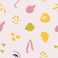 Decorative seamless pattern. Simple abstract shape