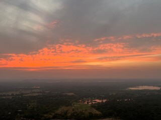 sunset in the city