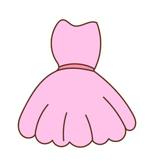 Pink dress icon. Vector illustration