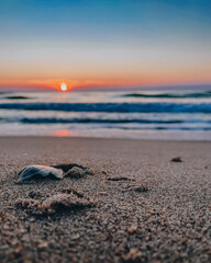 Sunrise on the north coast of Black Sea