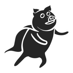 Hand drawn icon pig.