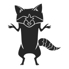 Hand drawn icon crocodile holding stick.