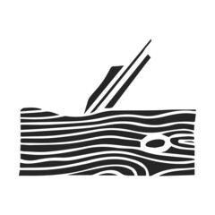 Hand drawn icon Hand planer icon.