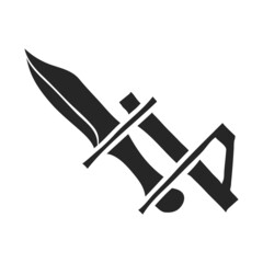 Hand drawn icon Bayonet knife - obrazy, fototapety, plakaty