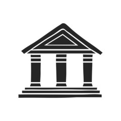 Hand drawn icon Bank building