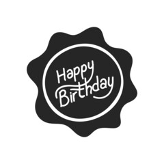 Hand drawn icon Birthday texts