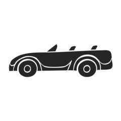 Hand drawn icon Sport car convertible