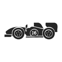 Hand drawn icon Race car