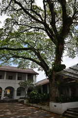 Kuching, Sarawak Malaysia - April 8, 2022: The Old Court House, India Street and Carpenter Street