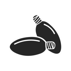 Hand drawn icon Christmas bulb lamp