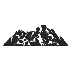 Hand drawn icon mountains vector illustration