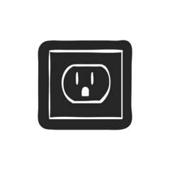 Hand drawn icon Electrical outlet