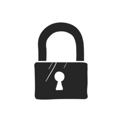 Hand drawn icon Padlock