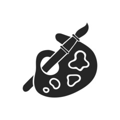 Hand drawn icon Artist painting palette