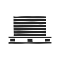 Hand drawn icon Printing stack icon in doodle sketch s vector illustration