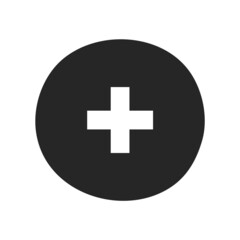 Hand drawn icon Plus sign