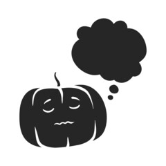 Hand drawn icon Pumpkin characters drawing vector illustration