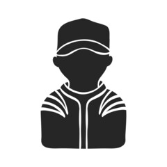 Hand drawn icon Racer avatar