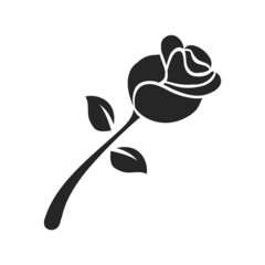 Hand drawn icon Rose flower