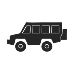 Hand drawn icon Offroad car