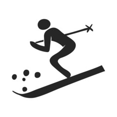 Hand drawn icon Ski