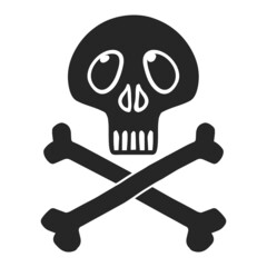 Hand drawn icon Skull icon vector illustration