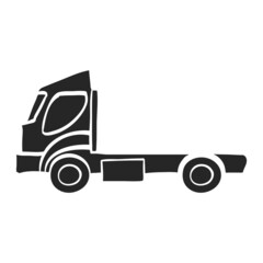 Hand drawn icon Container truck