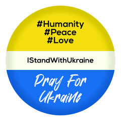 Peace For Ukraine Blue Yellow Background Social Media Design Banner