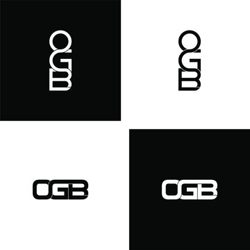 ogb letter original monogram logo design set