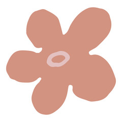 Simple flower design element isolated.