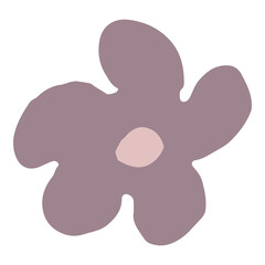 Simple flower design element isolated.