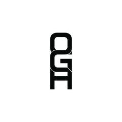 ogh letter original monogram logo design