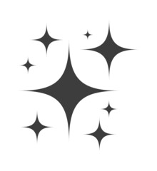 Sparkle icon set. Shiny cartoon stars. Glowing light effect stars and bursts collection