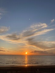 sunset over the sea
