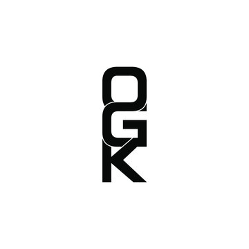 ogk letter original monogram logo design