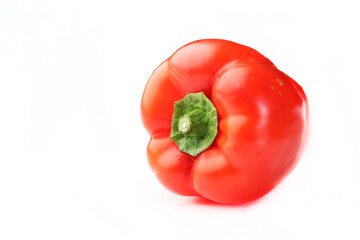 red colour pepper or bell pepper or Capsicum white background