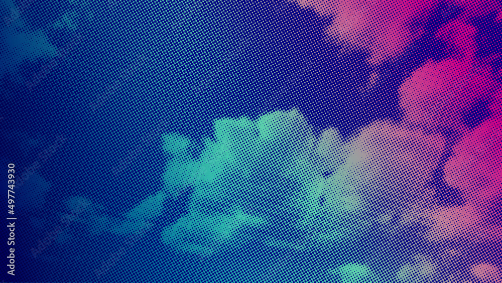 Poster background clouds with halftone effect. abstract texture. vivid colors. vector background.