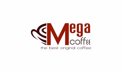 mega coffee concept design logo