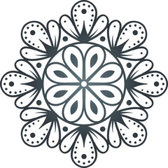 Floral Decorative - Ornament Mandala - Coloring book page file - Vector file